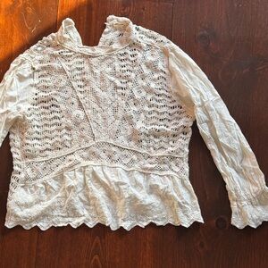 Embroidered long sleeve blouse